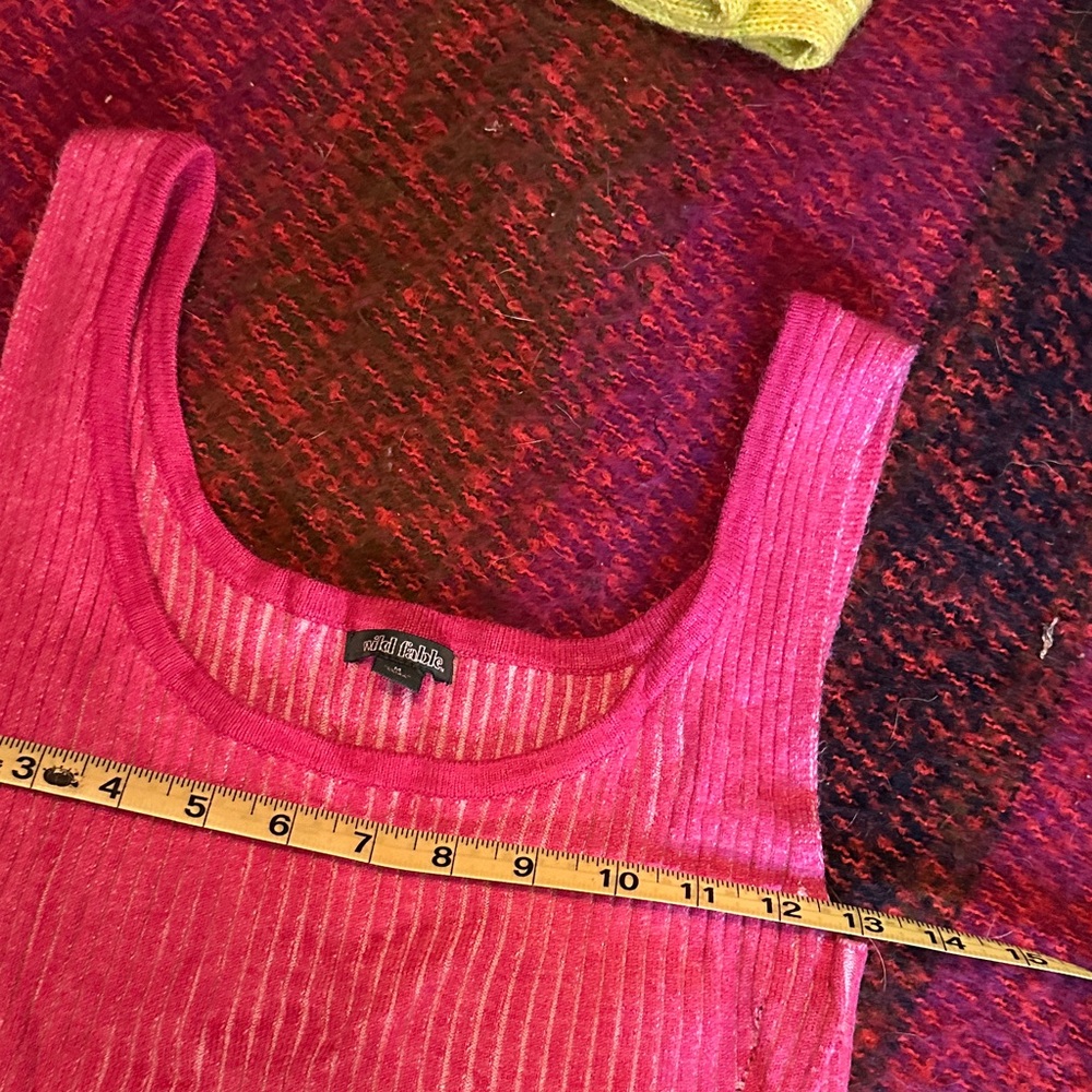 Wild Fable Fuchsia Ribbed Crop Top - Picture 2 of 4